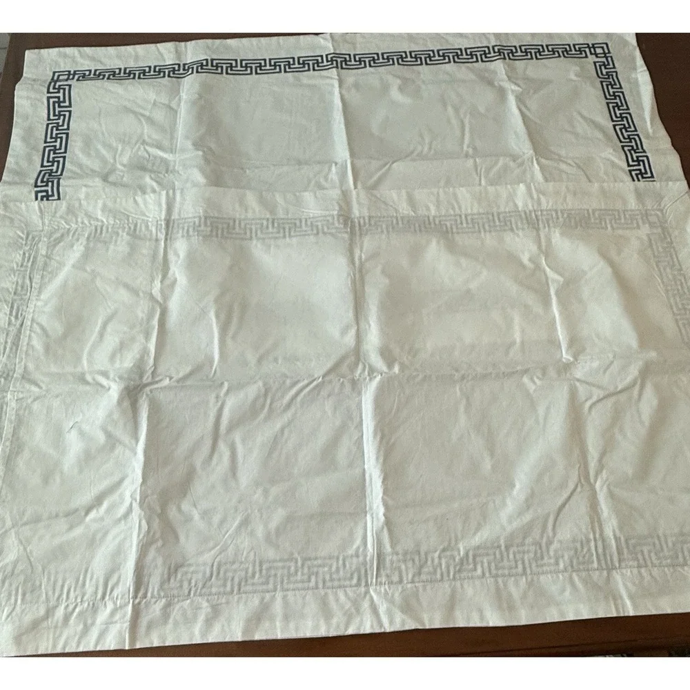 Hotel Collection King 2-Pillowshams Greek Key Embroidered 20